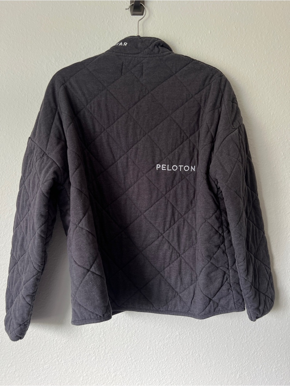 Peloton Quilted Jacket Charcoal Gray Snap Closure L - Picture 3 of 3